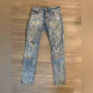 Mens American Eagle next level flex skinny holy jeans